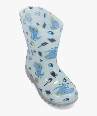 Bottes de pluie garçon imprimées streetwear dinosaures vue5 - GEMO (ENFANT) - GEMO