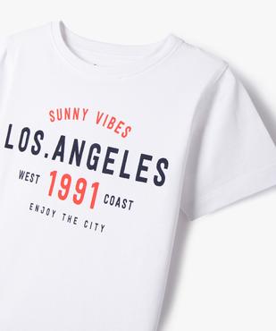 Tee-shirt à manches courtes avec motif streetwear garçon  vue2 - GEMO 4G GARCON - GEMO