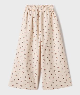 Pantalon wide leg en velours fleuri fille – LuluCastagnette vue1 - LULUCASTAGNETTE - GEMO