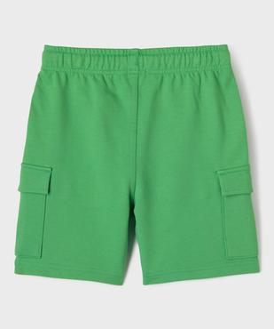 Bermuda en maille coupe cargo garçon vue3 - GEMO (ENFANT) - GEMO