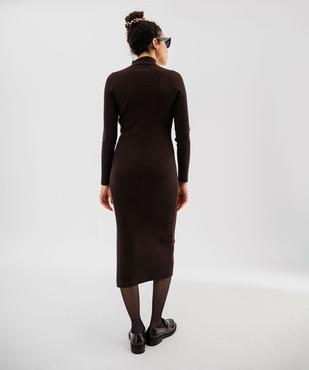Robe pull longue fendue sur un côté femme vue4 - GEMO(FEMME PAP) - GEMO