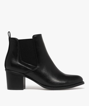 Boots femme unies à talon moyen style Chelsea vue2 - VALENTINA BALDA - GEMO