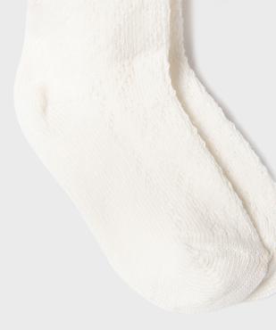 Collant uni en maille ajourée fille vue2 - GEMO (ENFANT) - GEMO