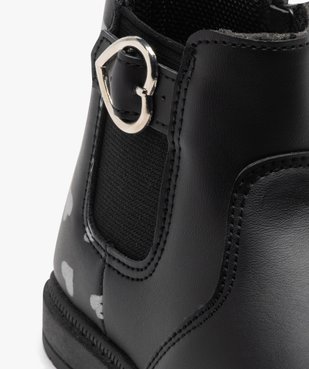 Boots bébé fille unies style Chelsea avec petits coeurs vue6 - PREMIER PRIX BY GEMO - GEMO