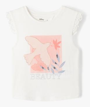 Débardeur fille avec motif pailleté et dos ouvert vue1 - GEMO 4G FILLE - GEMO