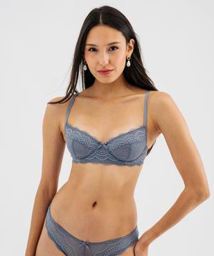 Soutien-gorge à armatures forme corbeille en dentelle vue2 - GEMO(HOMWR FEM) - GEMO