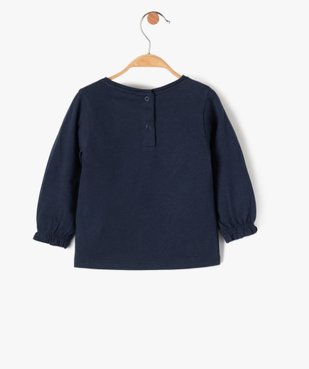 Tee-shirt bébé fille à manches longues blousantes et motif vue3 - GEMO(BEBE DEBT) - GEMO
