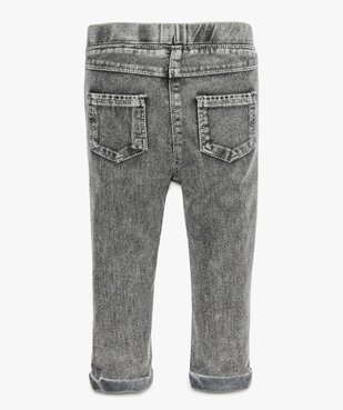 Jegging bébé fille avec revers cousus vue2 - GEMO(BEBE DEBT) - GEMO