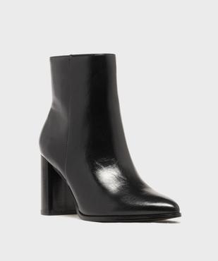 Boots à talon haut et bout pointu unies femme vue2 - FOLLOW ME - GEMO