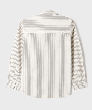 Chemise à rayures avec motif brodé poitrine garçon vue3 - GEMO (ENFANT) - GEMO