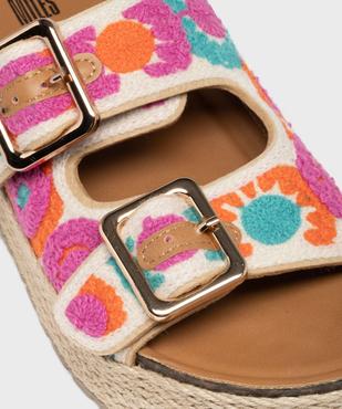 Mules à semelle plateforme et larges brides crochet femme vue7 - 5 MILES - GEMO