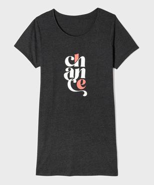 Chemise de nuit à manches courtes avec motifs femme grande taille vue1 - GEMO 4G FEMME - GEMO
