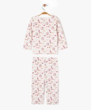 Pyjama en velours 2 pièces imprimé bébé fille vue4 - GEMO(BB COUCHE) - GEMO