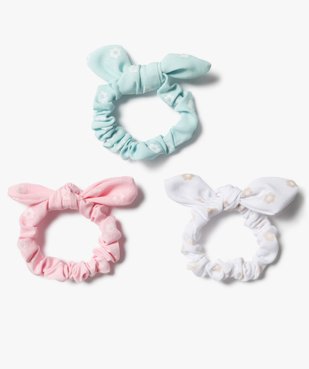 Chouchous à nœuds et pois pailletés fille (lot de 3) vue1 - GEMO (ENFANT) - GEMO