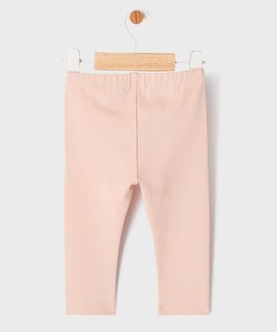 Legging uni en maille résistante bébé fille vue3 - GEMO(BEBE DEBT) - GEMO