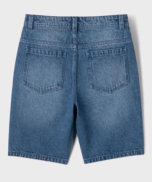 Bermuda en jean coupe Regular avec ceinture ajustable garçon vue3 - GEMO (JUNIOR) - GEMO