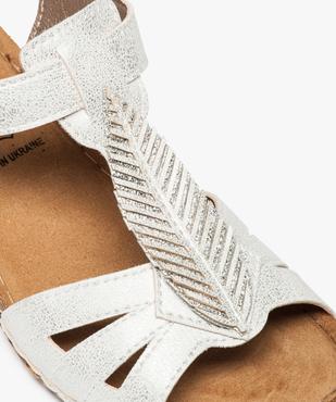 Sandales femme confort dessus pailleté à bride scratch vue6 - GEMO (CONFORT) - GEMO