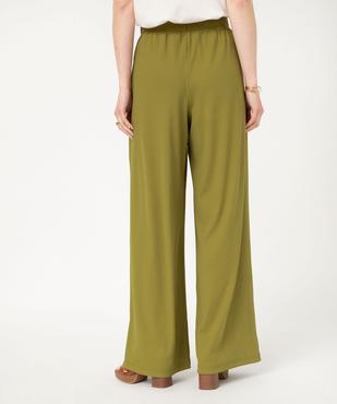 Pantalon large et fluide en maille côtelée femme vue3 - GEMO(FEMME PAP) - GEMO
