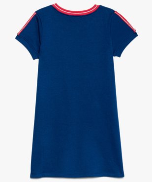 Robe fille en maille molletonnée à manches courtes vue2 - GEMO (ENFANT) - GEMO