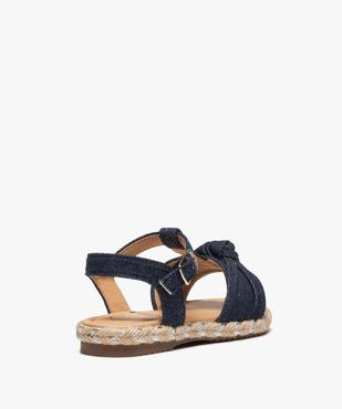 Sandales fille en denim à semelle en corde vue4 - GEMO (ENFANT) - GEMO