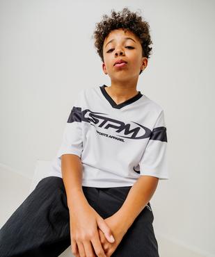 Tee-shirt de sport à manches courtes bicolore garçon vue1 - GEMO (JUNIOR) - GEMO