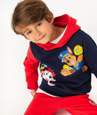 Sweat à capuche bicolore garçon avec motifs - Pat Patrouille vue1 - PAT PATROUILLE - GEMO