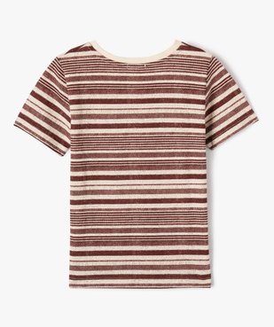Tee-shirt à manches courtes rayé garçon vue3 - GEMO (ENFANT) - GEMO