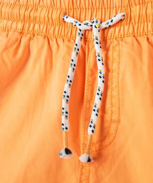 Bermuda garçon en toile au coloris unique et à taille élastiquée vue2 - GEMO (JUNIOR) - GEMO