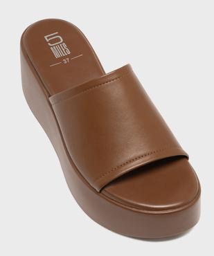 Mules à semelle plateforme et talon compensé femme vue5 - 5 MILES - GEMO