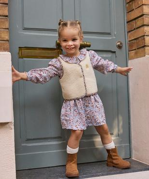 Robe à motifs fleuris bébé fille - LuluCastagnette vue5 - LULUCASTAGNETTE - GEMO