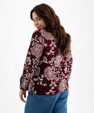 Blouse manches longues en viscose froissée fleurie femme grande taille vue3 - GEMO 4G GT - GEMO
