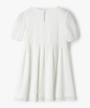 Robe fille courte à smocks et voile plumetis vue3 - GEMO (ENFANT) - GEMO