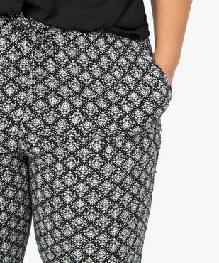 Pantalon femme grande taille large et fluide imprimé à taille élastiquée vue2 - GEMO (G TAILLE) - GEMO
