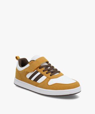 Baskets homme multimatières colorées fermeture scratch et lacets vue3 - GEMO (SPORTSWR) - GEMO