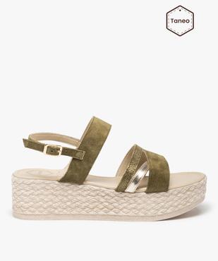 Sandales femme plateforme à brides en cuir – Taneo  vue1 - TANEO - GEMO