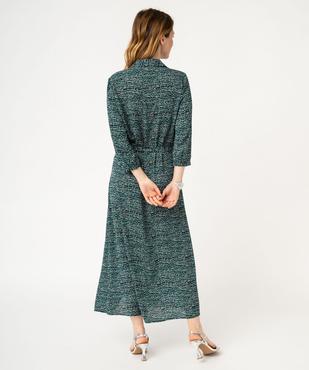Robe chemise longue à manches 3/4 femme vue3 - GEMO 4G FEMME - GEMO