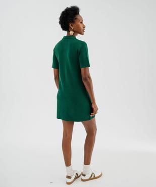 Robe en maille à manche courtes avec boutons métalliques femme vue3 - GEMO 4G FEMME - GEMO