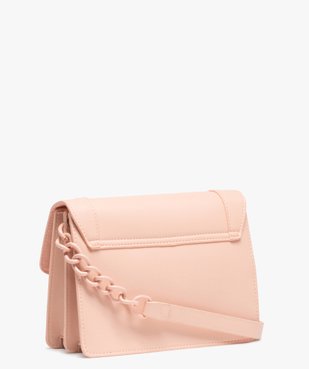 Sac femme à rabat avec bandoulière bi-matières vue2 - GEMO (ACCESS) - GEMO