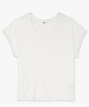 Tee-shirt à manches courtes à col V femme grande taille vue4 - GEMO 4G GT - GEMO