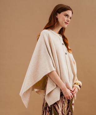 Gilet cape en maille moelleuse femme vue2 - GEMO(FEMME PAP) - GEMO