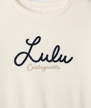 Robe bicolore avec inscription brodée fille - LuluCastagnette vue2 - LULUCASTAGNETTE - GEMO