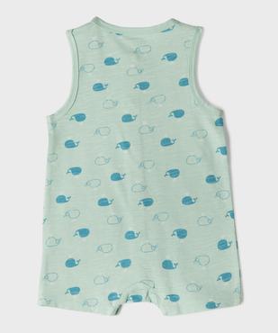Combinaisons courtes en coton à motifs baleines bébé garçon (lot de 2) vue4 - GEMO 4G BEBE - GEMO