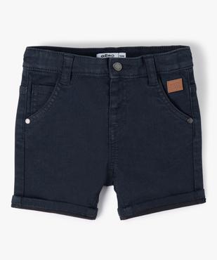 Short bébé garçon en toile colorée extensible vue1 - GEMO(BEBE DEBT) - GEMO