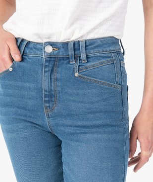 Jean femme coupe Straight taille haute longueur 7/8ème vue2 - GEMO 4G FEMME - GEMO