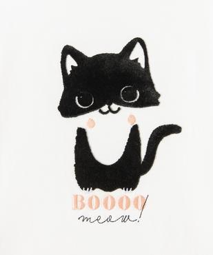 Tee-shirt fille à manches longues fantaisie et motif chat en relief vue2 - GEMO (ENFANT) - GEMO