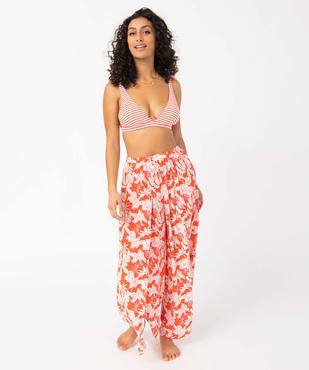 Pantalon de plage femme ouvert sur l’avant vue5 - GEMO 4G FEMME - GEMO