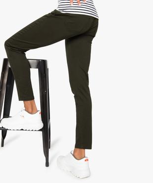 Pantalon femme jegging coloré à taille élastique vue3 - FOLLOW ME - GEMO