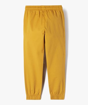 Pantalon jogger en twill de coton taille élastique garçon vue4 - GEMO (ENFANT) - GEMO