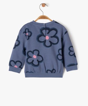Sweat large en molleton imprimé bébé fille vue3 - GEMO(BEBE DEBT) - GEMO