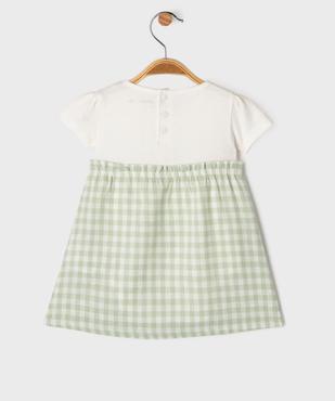 Robe avec body intégré bébé fille vue5 - GEMO(BB COUCHE) - GEMO